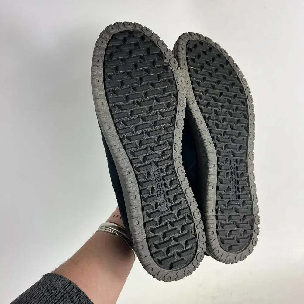 L.L. Bean Ultralight PrimaLoft Slip-On Shoes Men's 9 Black Quilted Waterproof